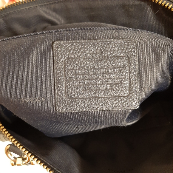 Coach Navy Blue Leather Shoulder Bag - Picture 6 of 7